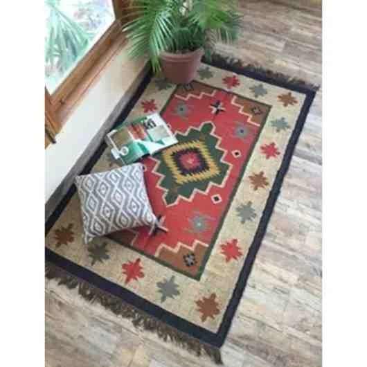 Beautifully Designed Handwoven Jute Rug Handmade Hand Woven Natural Jute Floor Carpet Rugs